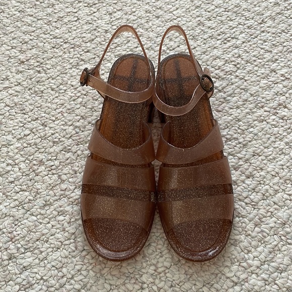 Urban Outfitters pink sparkle jelly sandals - Picture 3 of 10